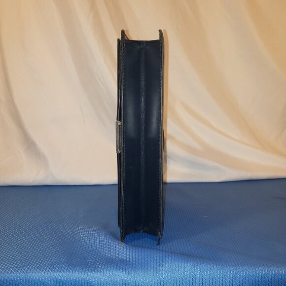 Vintage Blue Leather Top Handle Kelly Bag - Picture 4 of 12